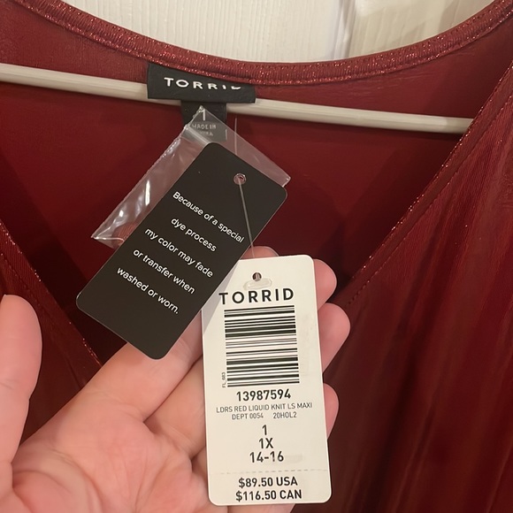 NWT Torrid Red Dress 1X - Picture 6 of 10